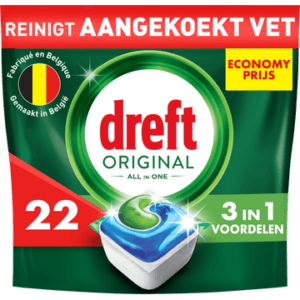 Dreft All in One Regular & Originial vaatwastabletten  – 22 wasbeurten