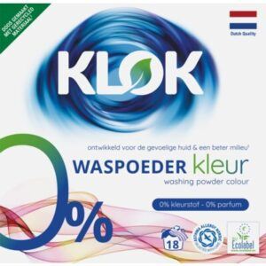 Klok  waspoeder gekleurde was – 1,35 wasbeurten